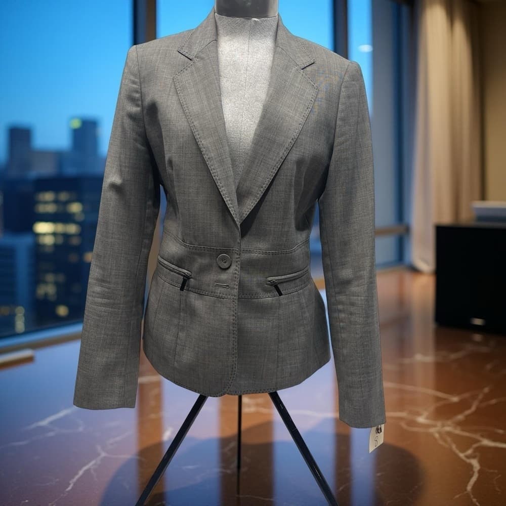 Anne Klein Women's Gray Blazer size 8 - Thumbnail 6