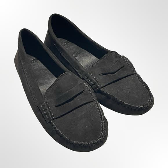 H&M Black Suede Penny Loafers - Women size 7 NWOT - Thumbnail 8