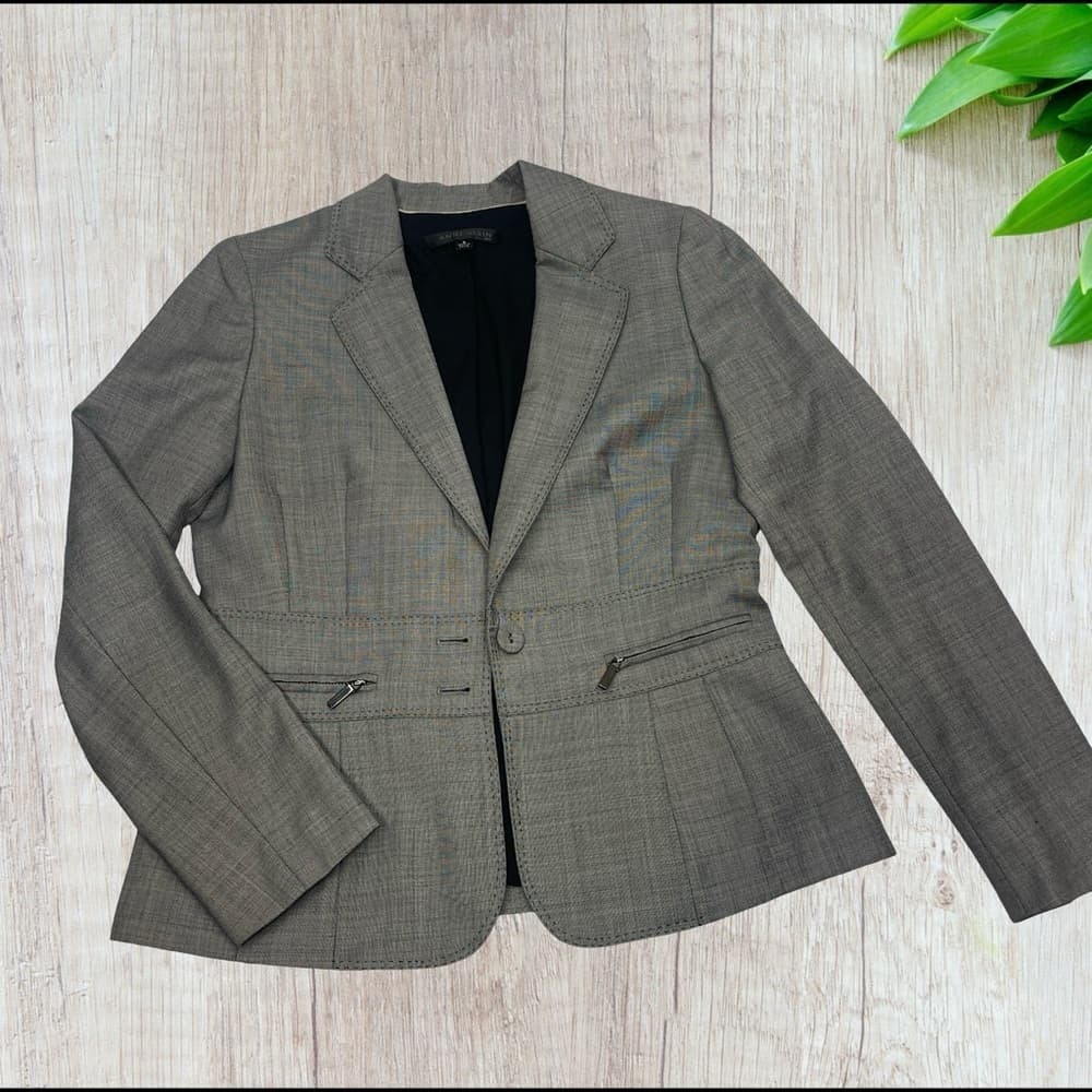Anne Klein Women's Gray Blazer size 8 - Thumbnail 2