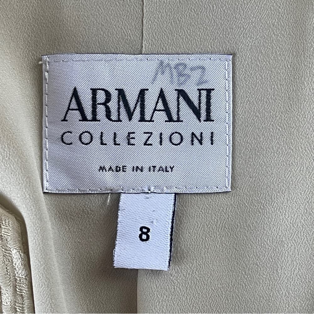 Armani Collezioni Cream Textured 2pc Suit - Thumbnail 6
