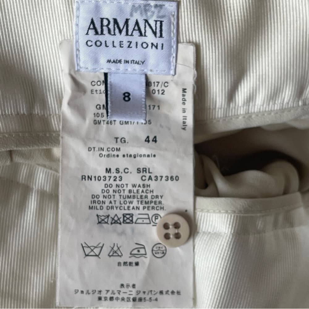Armani Collezioni Cream Textured 2pc Suit - Thumbnail 8