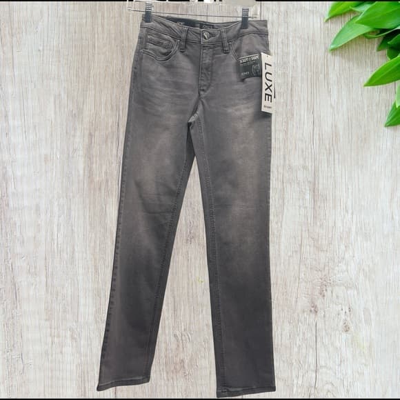 Jones NY Luxe Women's Gray Straight Jeans size 2 NWT - Thumbnail 9