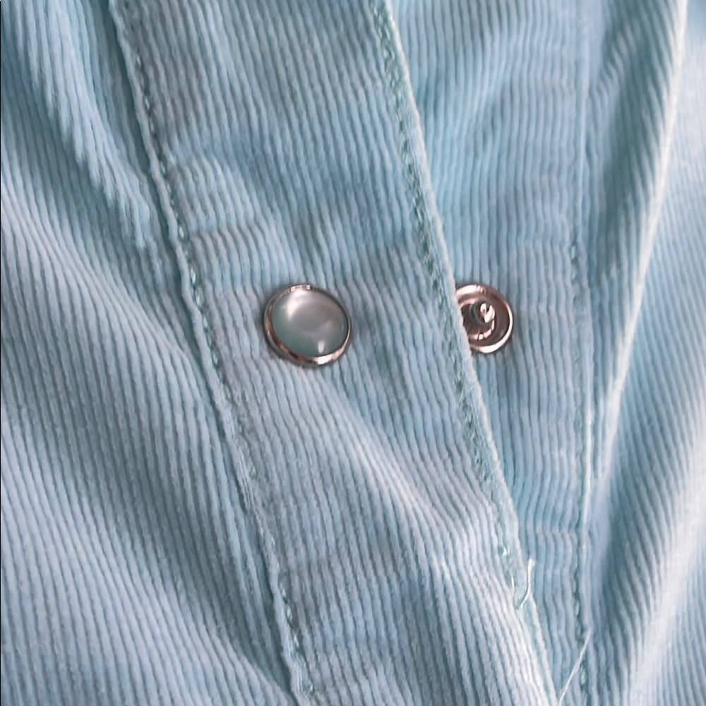Vintage Desert Diva By Sherry Holt NWT Elegant Blue Corduroy Country Dress - Thumbnail 5