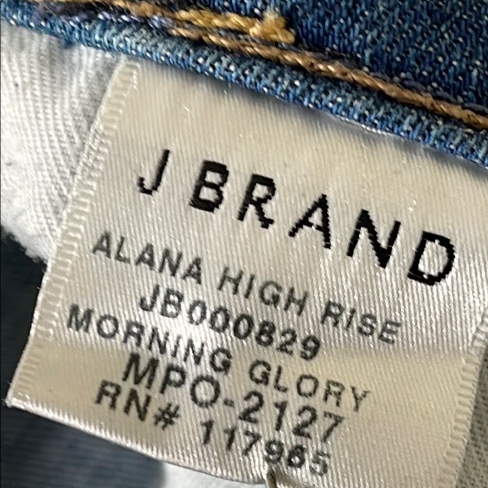 J Brand Alana High rise Women's Blue Jeans with Flower detail - size 29 - Thumbnail 5