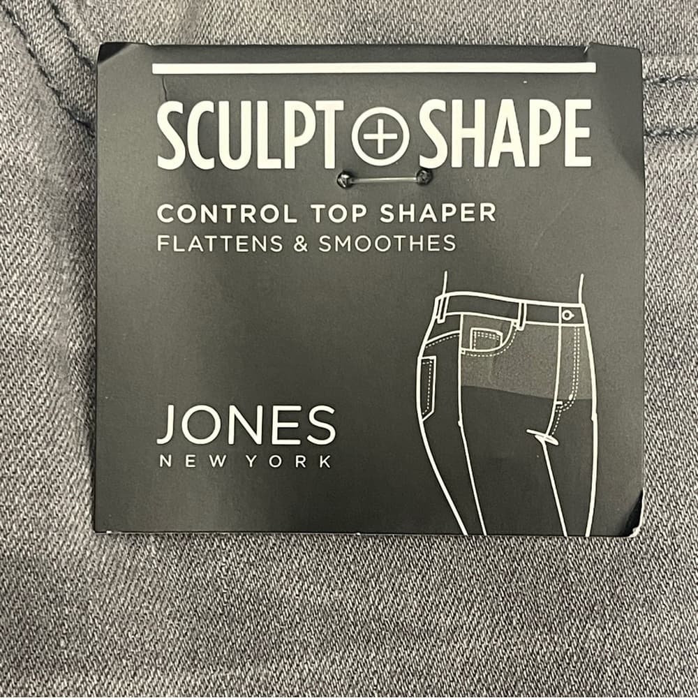 Jones NY Luxe Women's Gray Straight Jeans size 2 NWT - Thumbnail 7