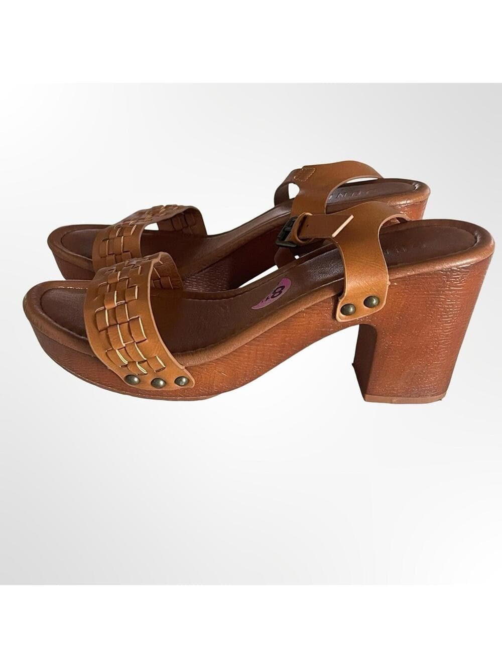 Dunes Women’s Tan Woven Front Ankle-Strap Sandals - size 8.5 - Thumbnail 3