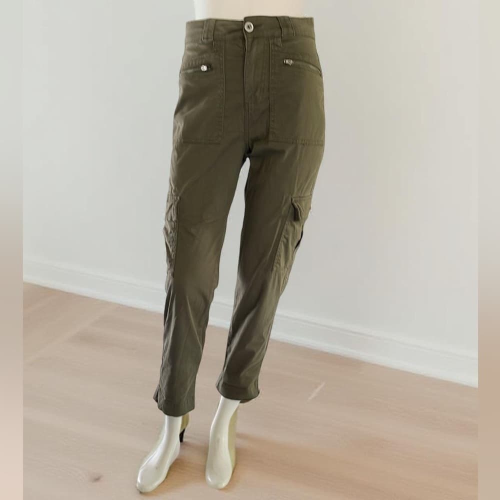 Cotton On - Olive Green Women's Cargo Pants size 2 - Thumbnail 5