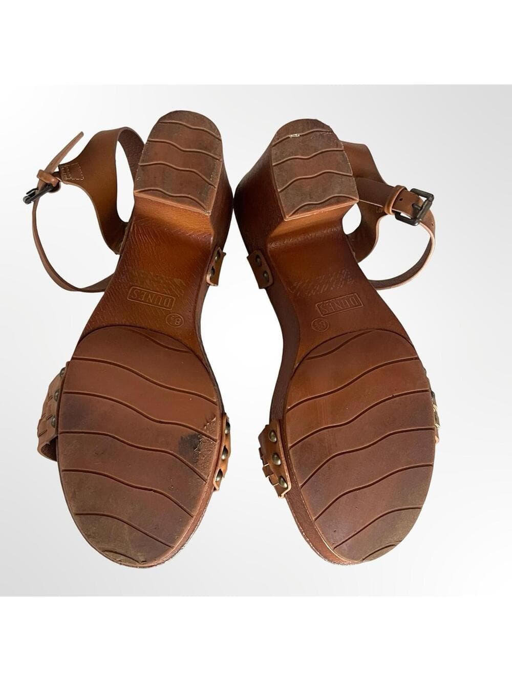 Dunes Women’s Tan Woven Front Ankle-Strap Sandals - size 8.5 - Thumbnail 5