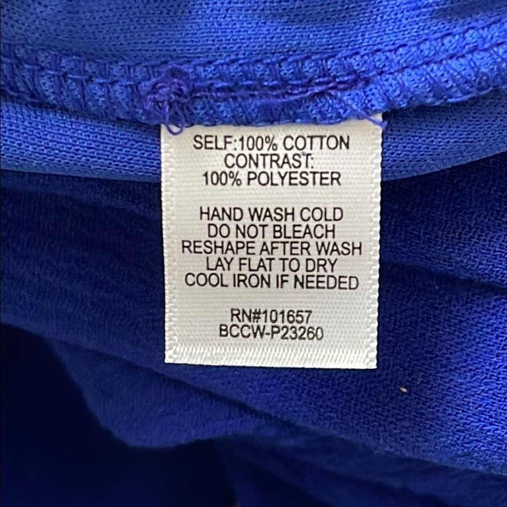 Tresics Luxe Blue summer Pants 100% cotton with Gray Tie Waist - size S,M.L - Thumbnail 3