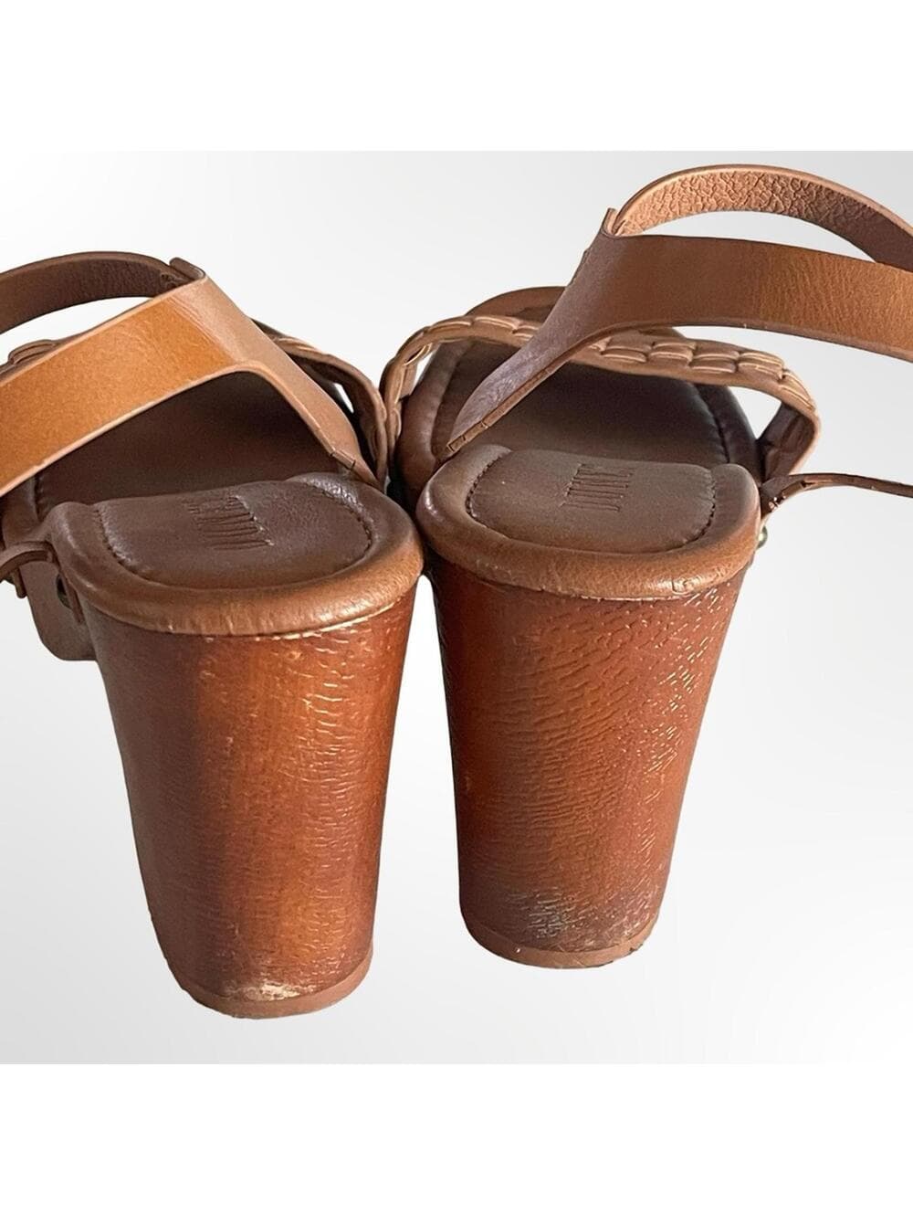 Dunes Women’s Tan Woven Front Ankle-Strap Sandals - size 8.5 - Thumbnail 2