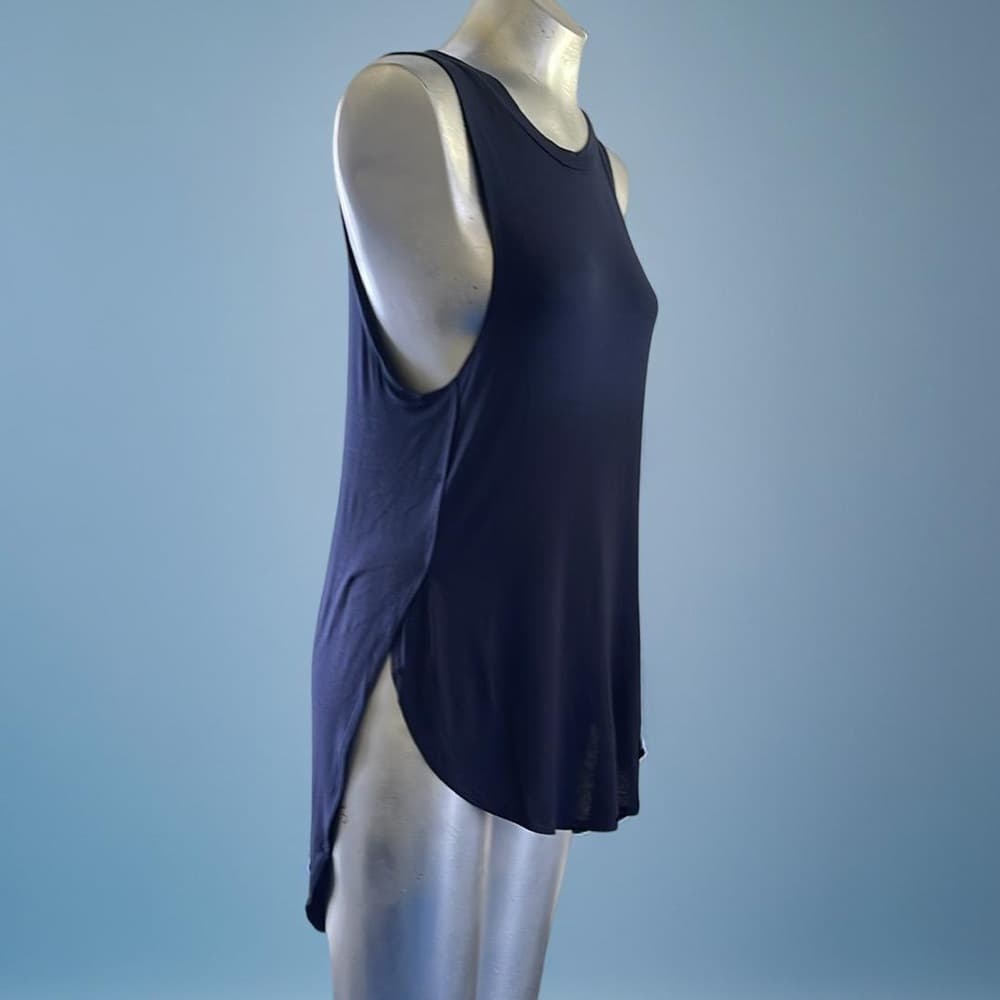 Tresics Sleeveless Navy Blue Tank Top - Thumbnail 2