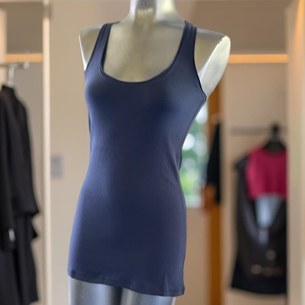 Women's 95% Cotton Blue Tank Top - size S, M & L - Thumbnail 5