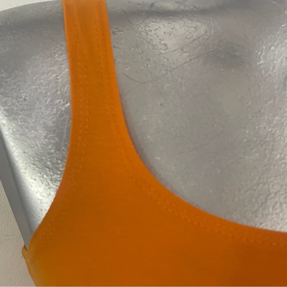 Women's Square Neck Crop Tank Top - Orange - Thumbnail 2