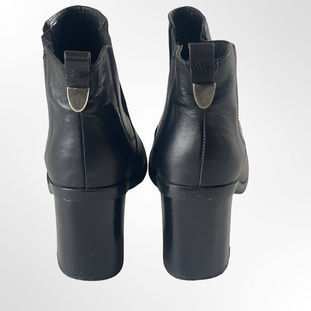 Office London Black Leather Ankle Boots in size 37 - Thumbnail 2