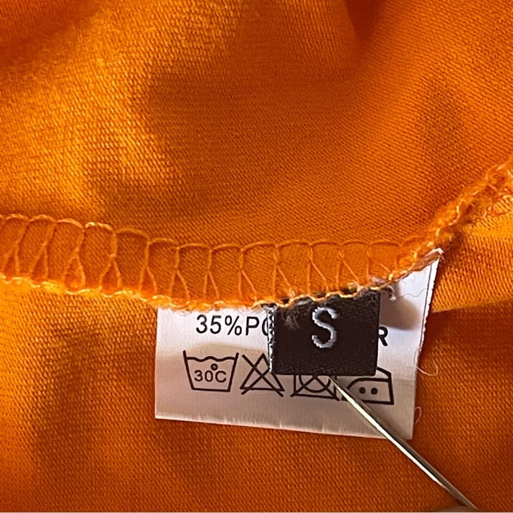 Women's Square Neck Crop Tank Top - Orange - Thumbnail 3