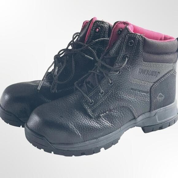 Wolverine Women's Black and Pink Steel Toe Boots - Thumbnail 8
