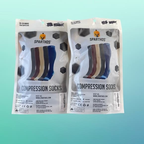 Two Packs of Compression Socks -Blue Size S-M NWT - Thumbnail 3