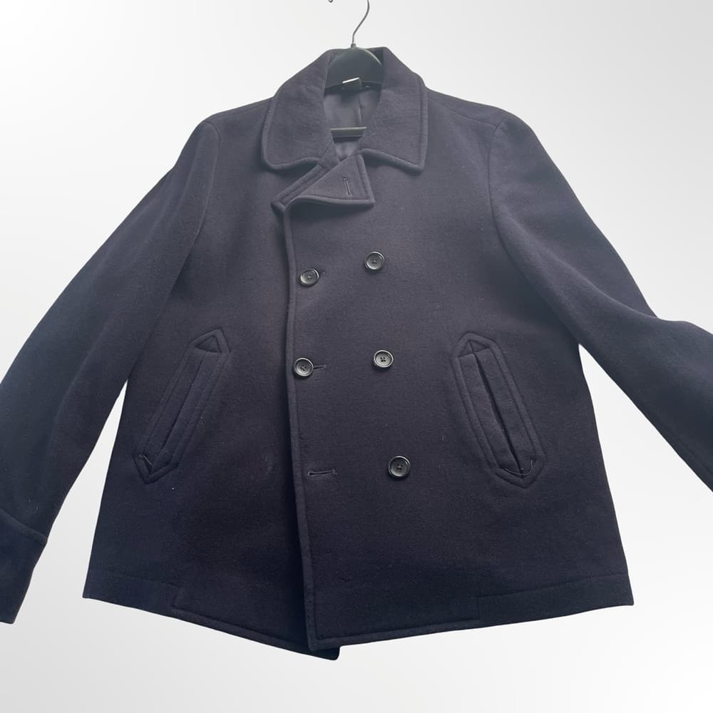 Gap Men's Black / Very dark Navy Peacoat in Size L - Thumbnail 7