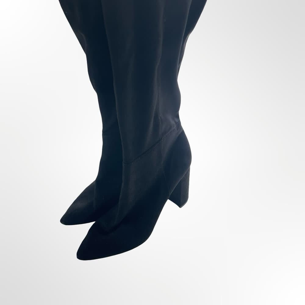 Zigisoho Elegant Black Knee-High Women's Boots in size 8.5 - Thumbnail 2