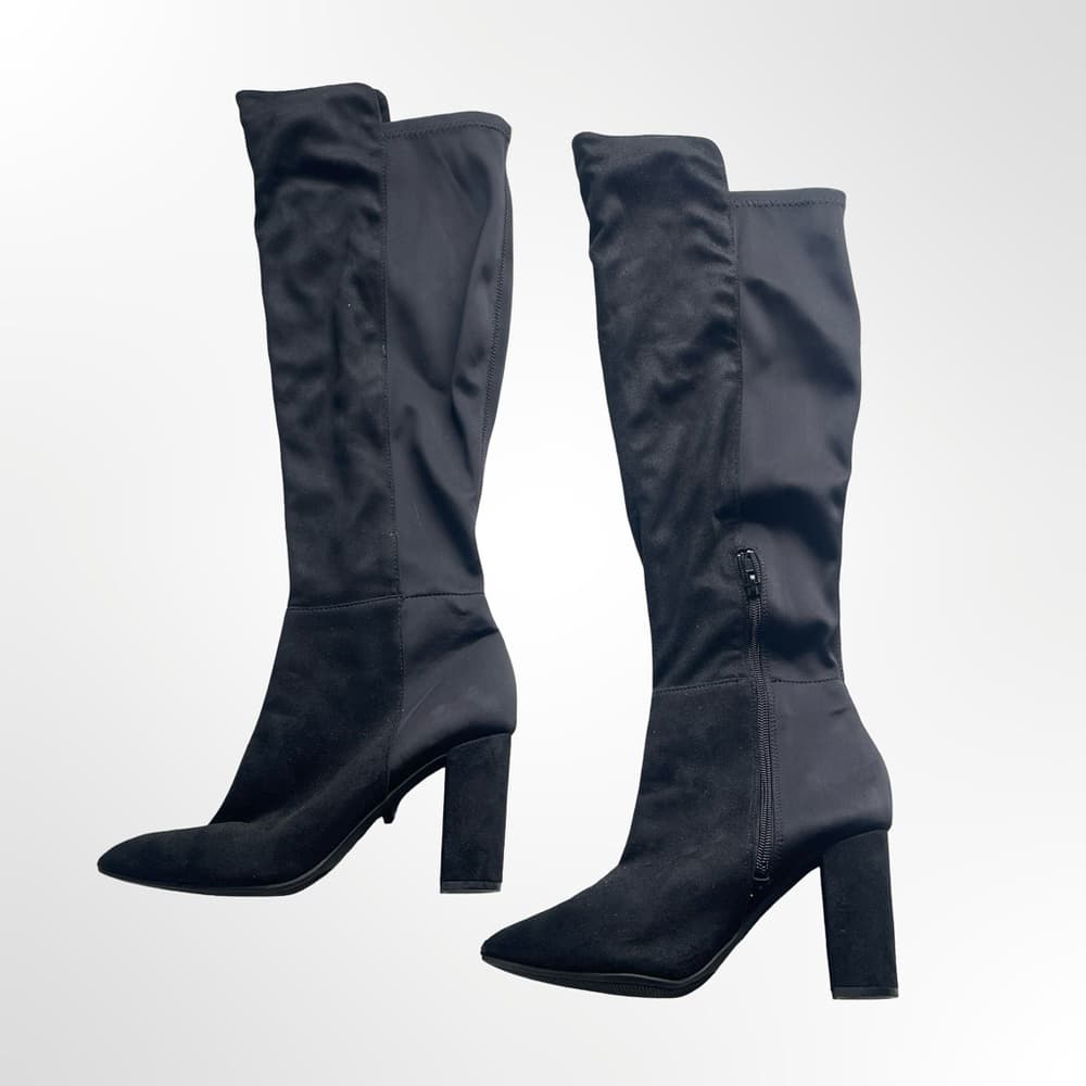 Zigisoho Elegant Black Knee-High Women's Boots in size 8.5 - Thumbnail 8
