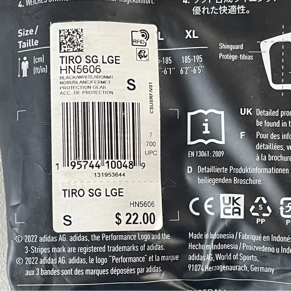 4 Pairs of NWT Adidas Black Shin Guard sets in size S - Thumbnail 11