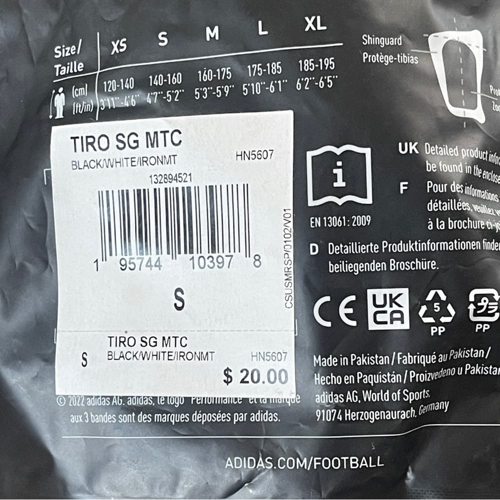 4 Pairs of NWT Adidas Black Shin Guard sets in size S - Thumbnail 10
