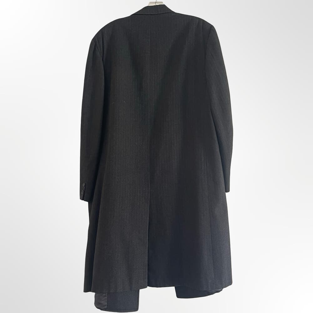 Fashion Park Hand Tailored Luxury Black Overcoat size L - Thumbnail 2
