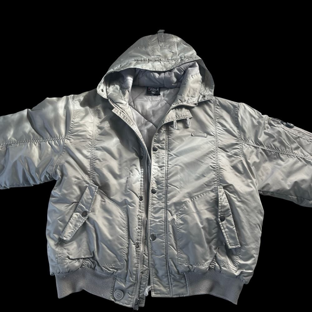 South Pole Men's Gray Puffer Jacket in XL - Thumbnail 3