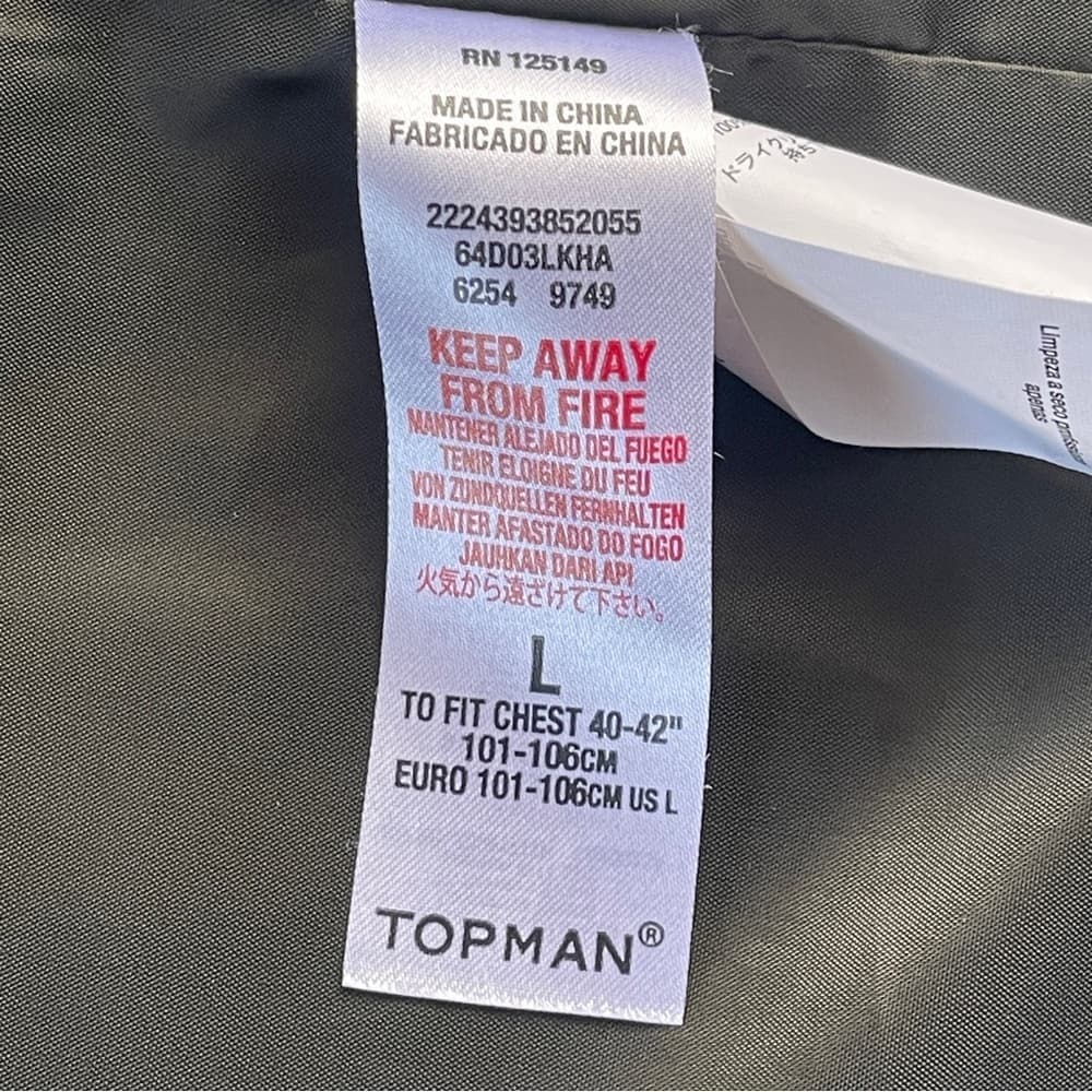 Topman Trench Coat in size Large NWOT - Thumbnail 4
