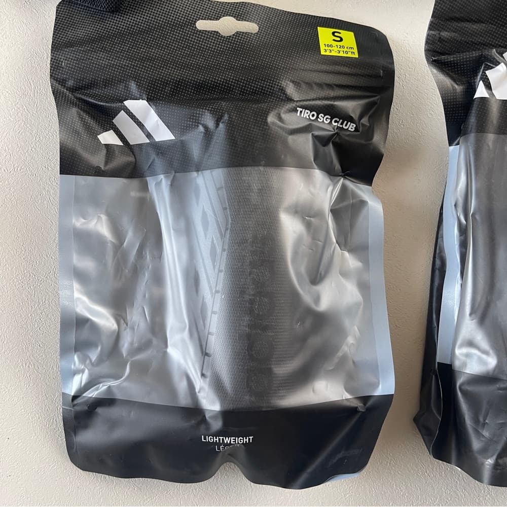 4 Pairs of NWT Adidas Black Shin Guard sets in size S - Thumbnail 3