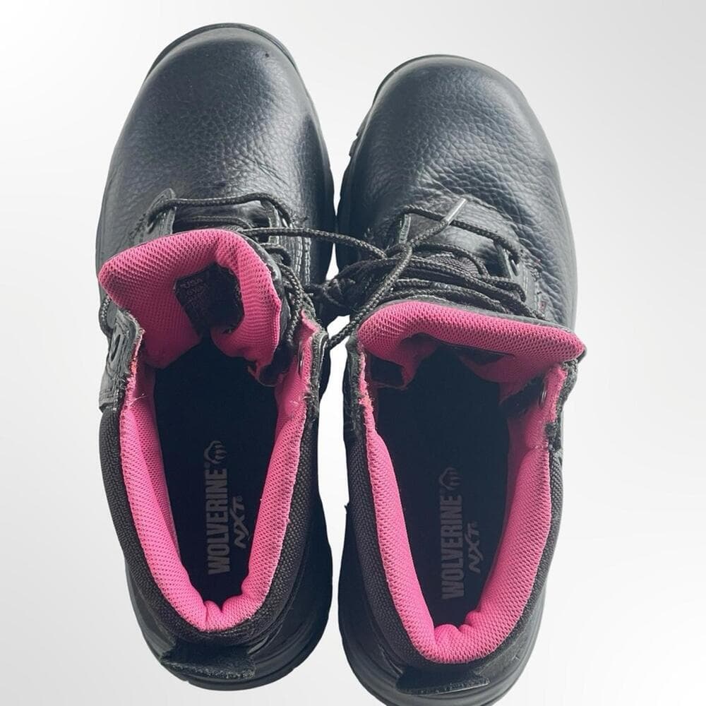Wolverine Women's Black and Pink Steel Toe Boots - Thumbnail 2