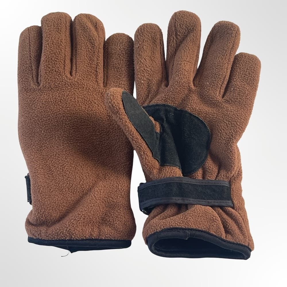 Brown Men's Winter Gloves - Thumbnail 4