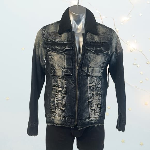 Jordan Craig Men's Black Denim Winter Jacket size S - NWT - Thumbnail 8