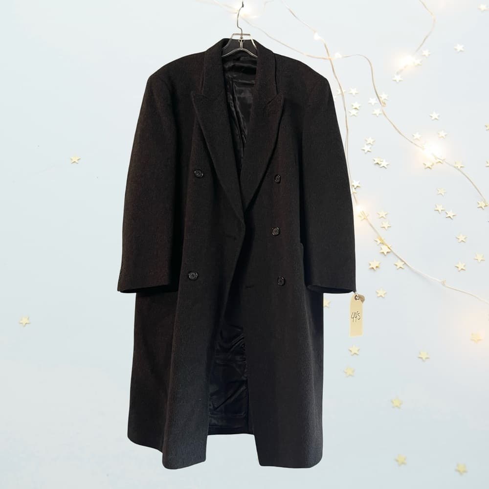 Adolfo Classic Black Trench Coat size 44S - Thumbnail 6