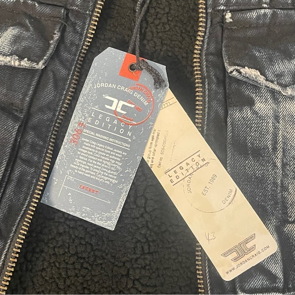 Jordan Craig Men's Black Denim Winter Jacket size S - NWT - Thumbnail 4