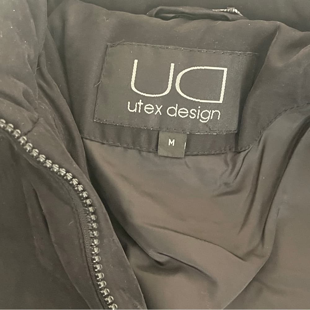 Utex Design Black Quilted Women's Coat in size M - Thumbnail 3
