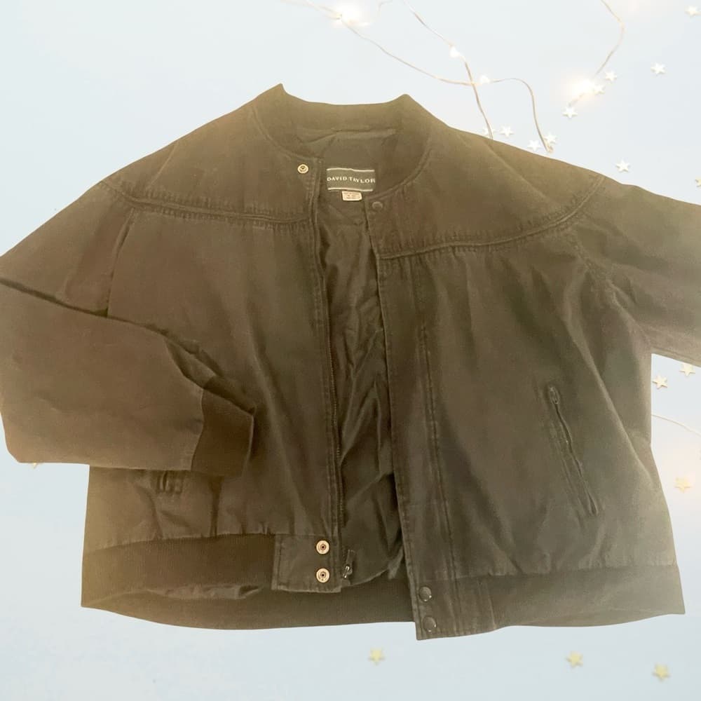 David Taylor Charcoal Bomber Jacket in size XL - Thumbnail 2