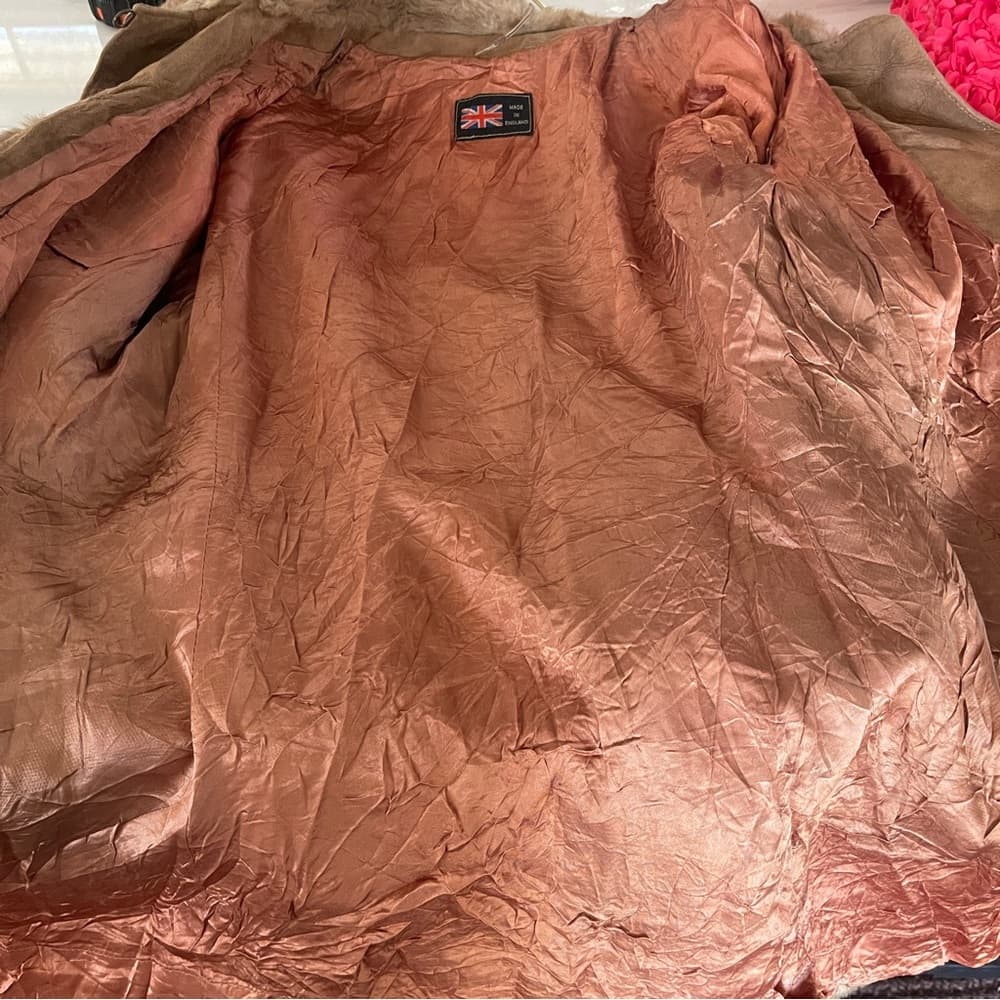 Vintage Brown Faux Fur Coat - Women's Jacket - Thumbnail 5