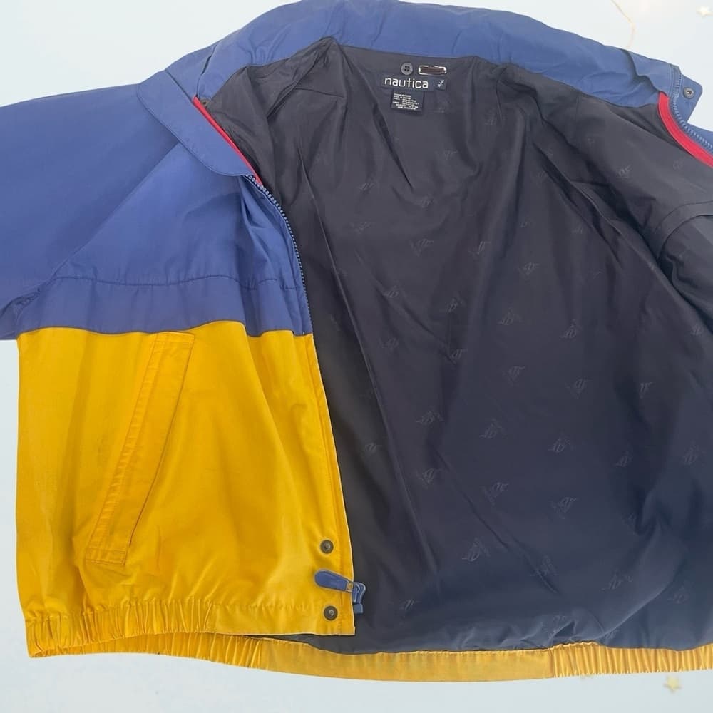 90's Vintage Nautica two tone Competition Jacket in XL size - Thumbnail 2