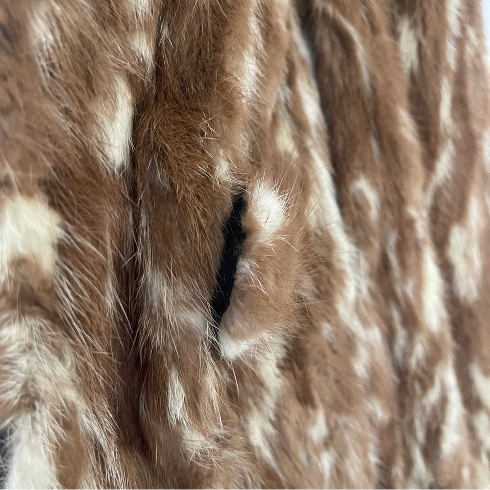 Vintage Women's Brown Faux Fur Coat - Thumbnail 3