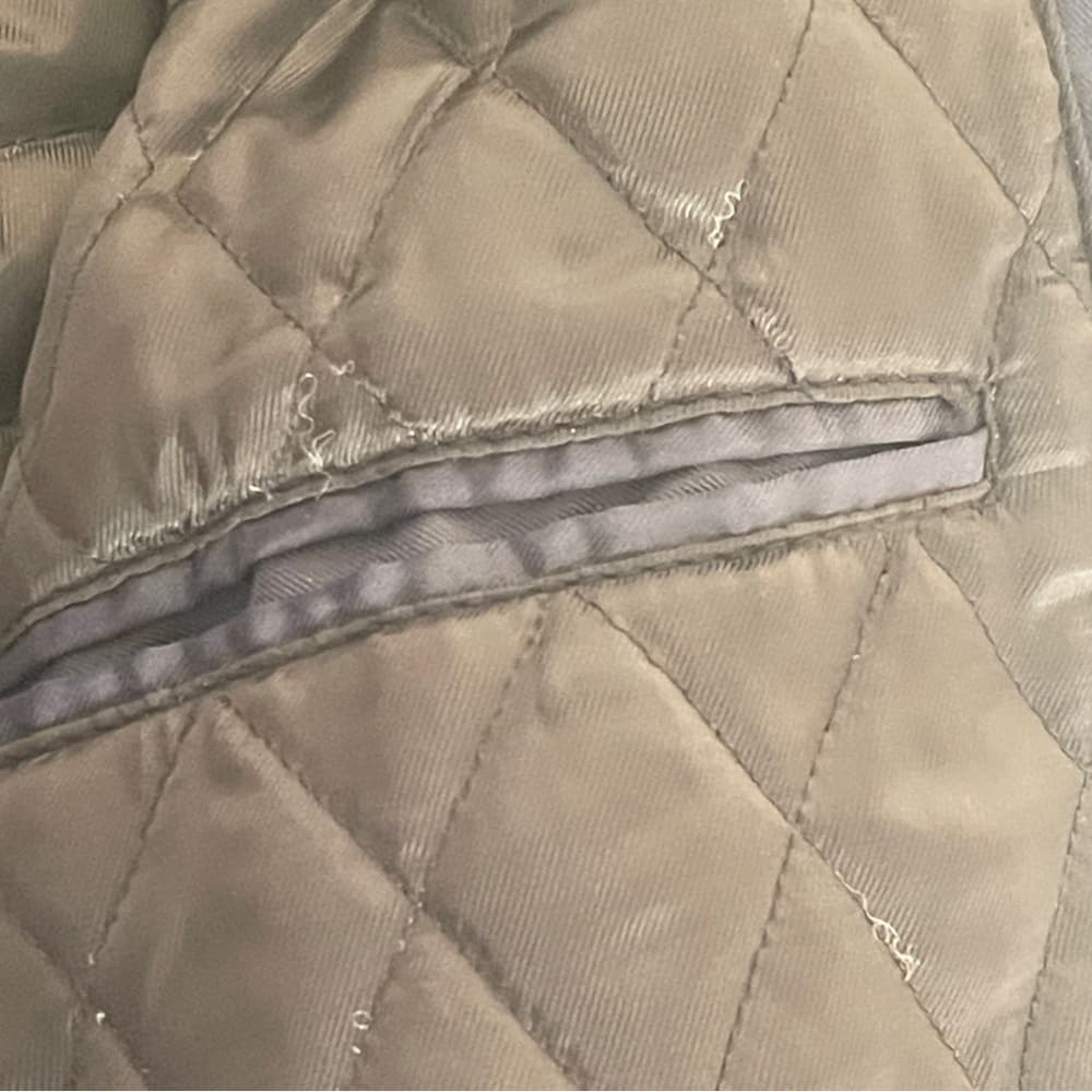 Men's Navy & Black Puffer Quilted Jacket in Large size - Thumbnail 6