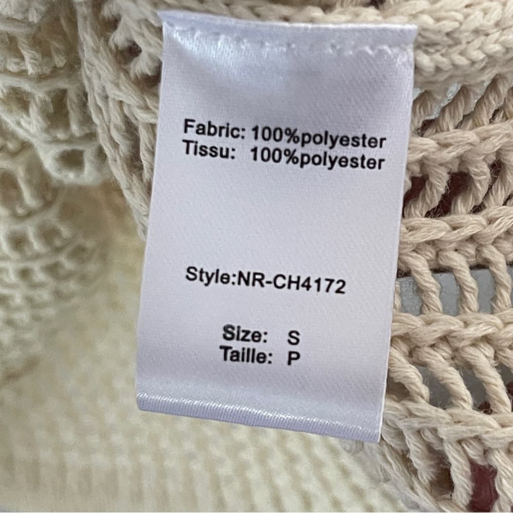 Elan Beige Knit Long Skirt with Vertical Rib Detail size S - Thumbnail 3