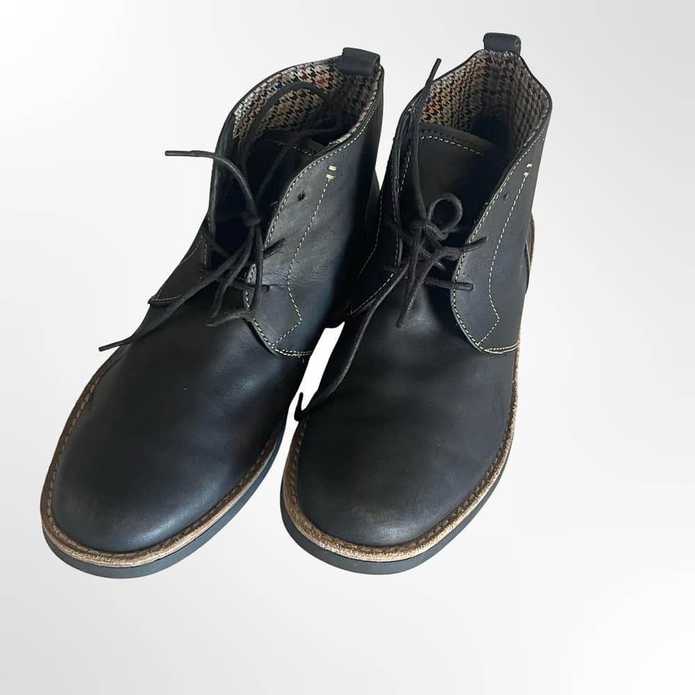 Original Penguin Black Leather Chukka Boots in size 9.5 - Thumbnail 9