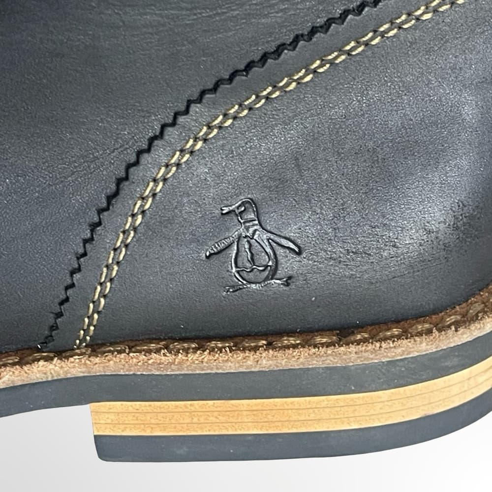 Original Penguin Black Leather Chukka Boots in size 9.5 - Thumbnail 4