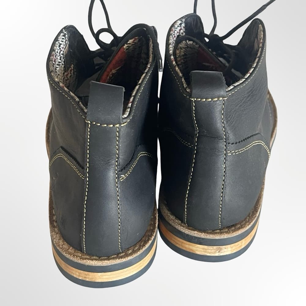 Original Penguin Black Leather Chukka Boots in size 9.5 - Thumbnail 2