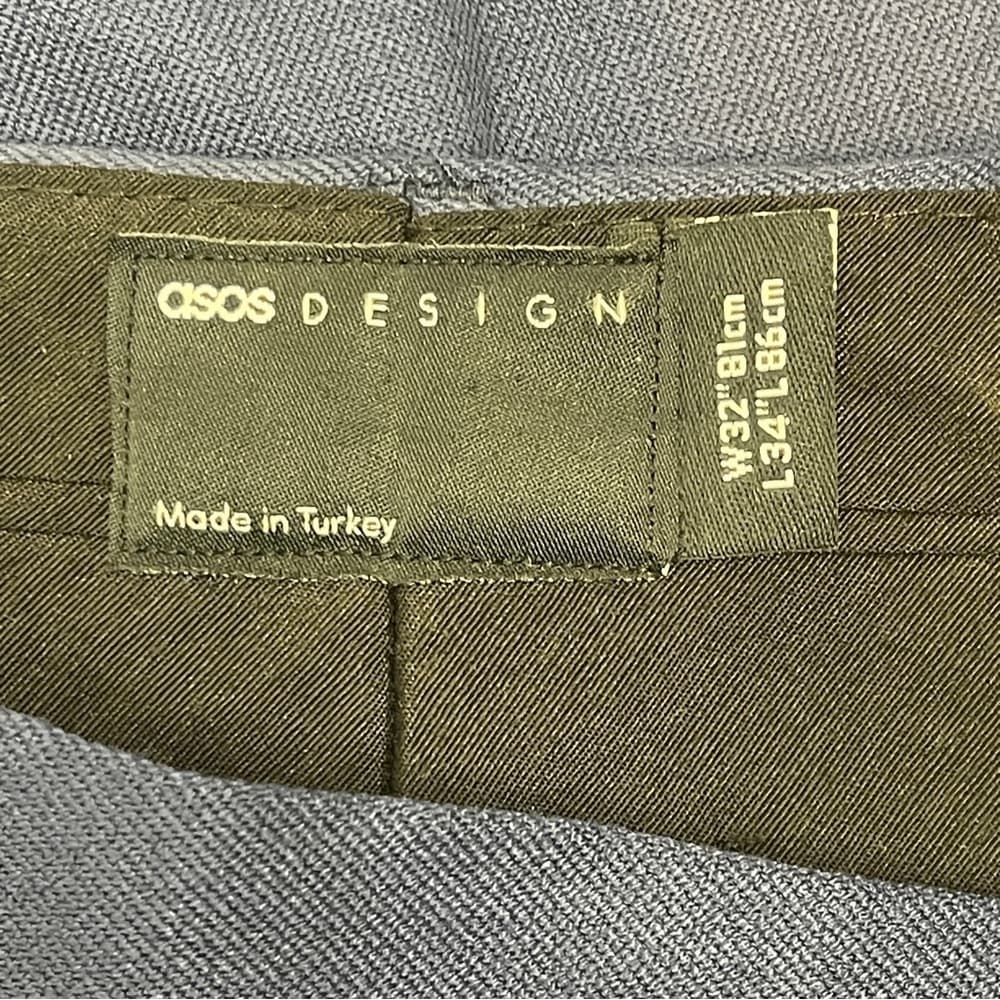 ASOS Design Men's Navy Blue Dress Pants in size 32/34 - Thumbnail 4
