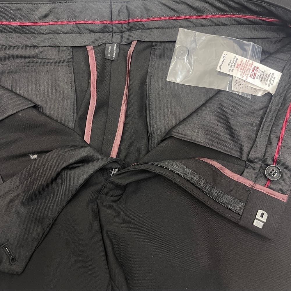 Topman Classic Slim Black Dress Pants - NWT - size 32R - Thumbnail 3