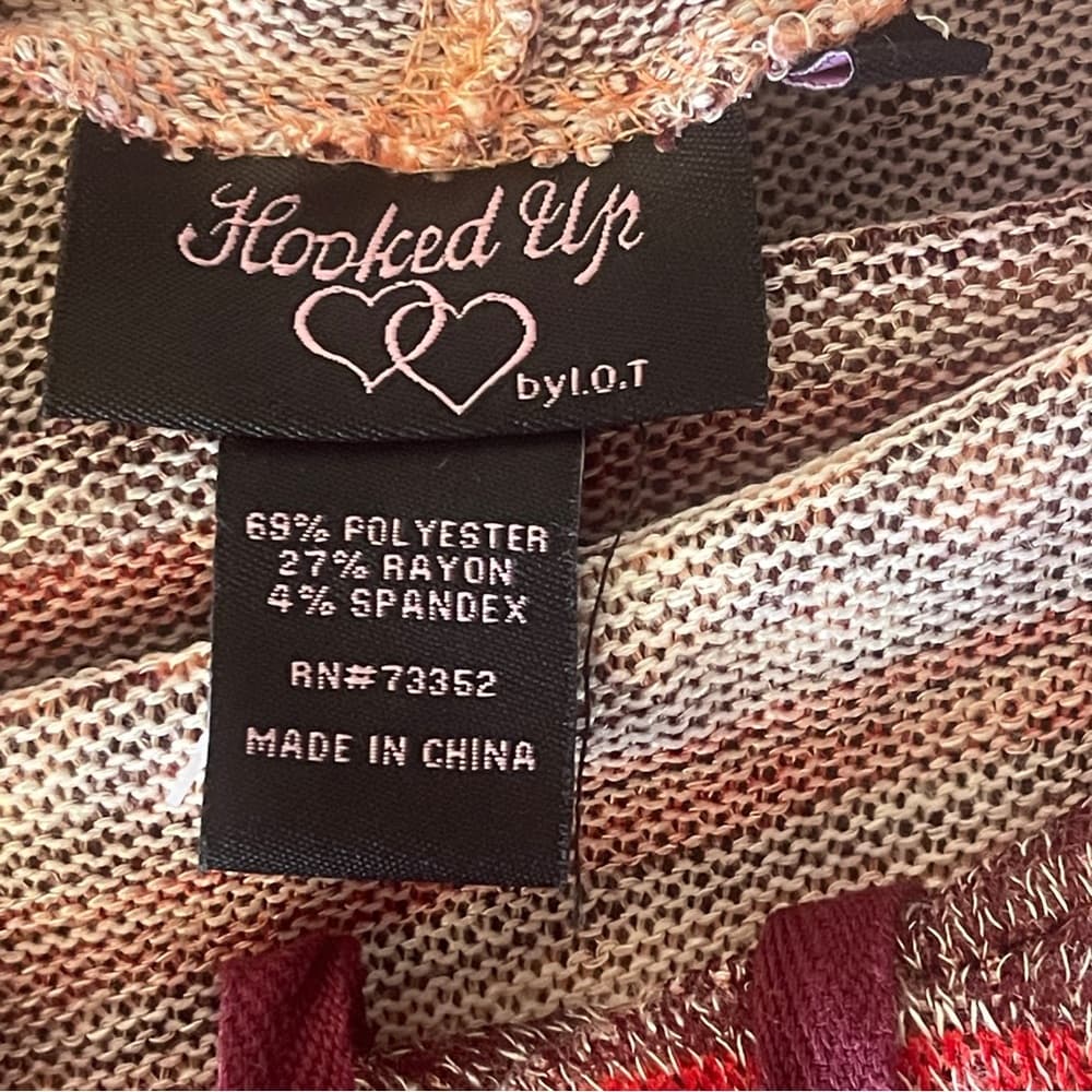 Hooked Up by IOT Multicolor Knit Sweater size L - Thumbnail 3