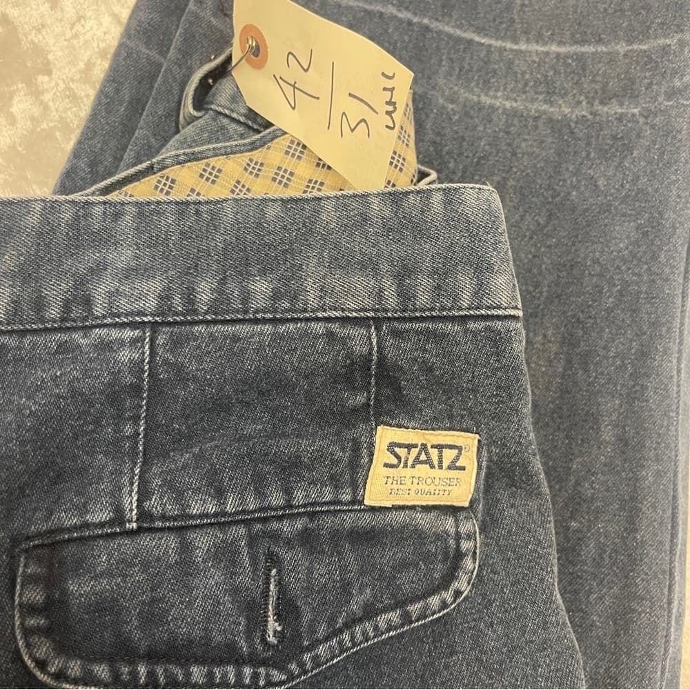 Statz Pleated Jeans Trousers in size 42/31 - Thumbnail 3