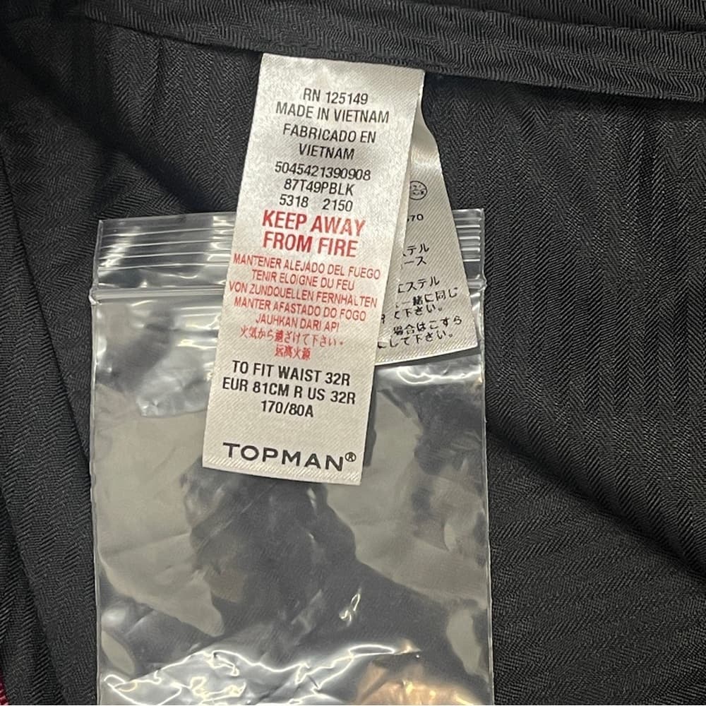 Topman Classic Slim Black Dress Pants - NWT - size 32R - Thumbnail 4